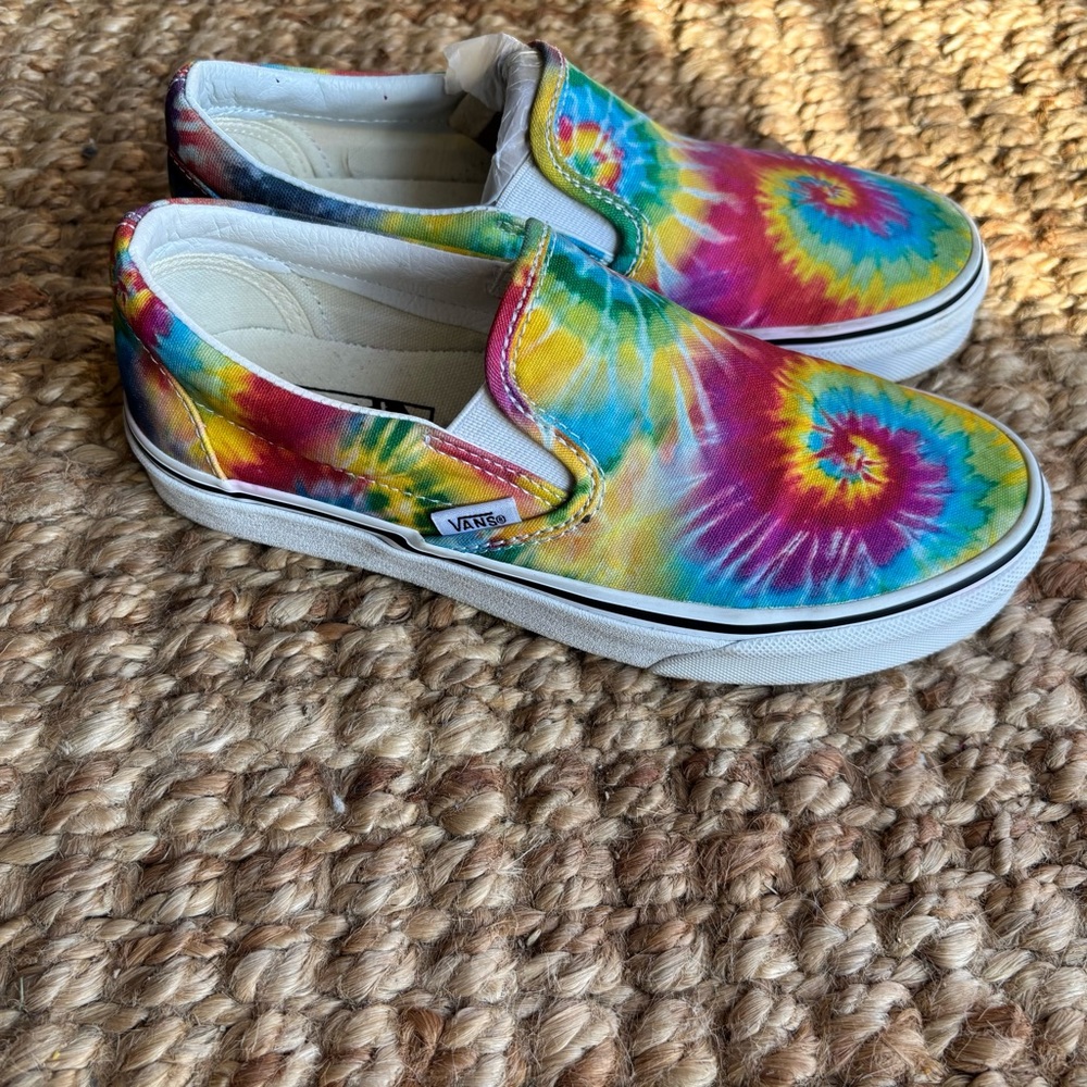 Vans Colorful Tie-Dye Flat Skater Shoe - Picture 2 of 7